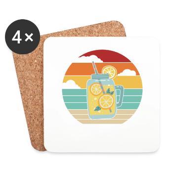 Retro Lemonade Seller Lemonade Lovers - Coasters (set of 4) - white - Front