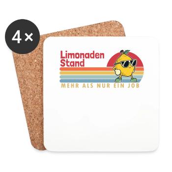 Limonadenstand mehr als ein Job Limonade - Untersetzer (4er-Set) - Weiß - Vorne