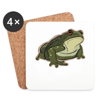 Tree Frog Toad Tadpole Frog Breeder Frog - Coasters (set of 4) - white - Front