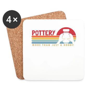La poterie plus qu’un tour de passe-temps Hobby Pottery Pro - Dessous de verre (lot de 4) - blanc - Devant