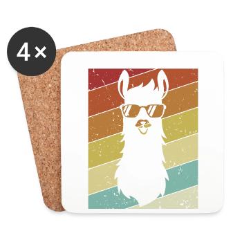 Pako Llama Alpaca Alpaca Breeder Alpaca - Coasters (set of 4) - white - Front