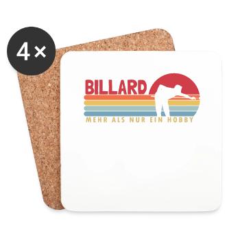Billiards more than a hobby snooker billiard table - Coasters (set of 4) - white - Front