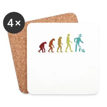Farmer Evolution Farmer Agriculture Organic Farmer - Coasters (set of 4) - white - Front