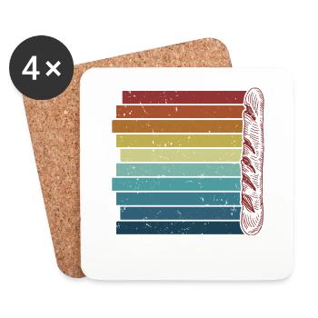 Retro Bread Maker Bread Dough Bread Queen Lover - Coasters (set of 4) - white - Front