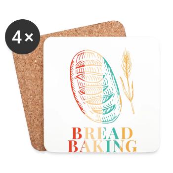 Retro Bread Maker Bread Dough Bread Queen Lover - Coasters (set of 4) - white - Front