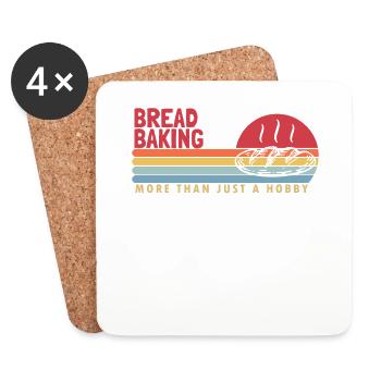 Brotbacken mehr als ein Hobby-Brotbackautomaten-Liebhaber - Untersetzer (4er-Set) - Weiß - Vorne