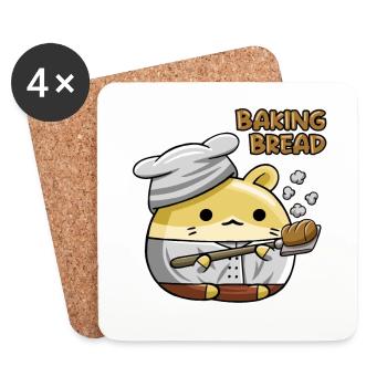Baking Bread Bread Dough Bread Maker Bread Queen - Coasters (set of 4) - white - Front