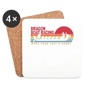 La course de bateaux-dragons est plus qu’un amateur d’équipe - Dessous de verre (lot de 4) - blanc - Devant