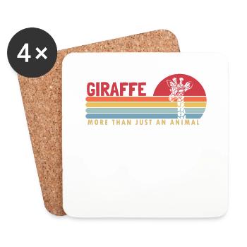Giraffe mehr als ein Tier Afrikanische Giraffidae - Untersetzer (4er-Set) - Weiß - Vorne