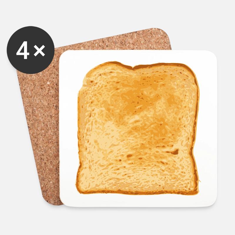 Toast - Untersetzer (4er-Set) - Weiß