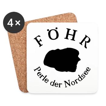 Föhr - Untersetzer (4er-Set) - Weiß - Vorne