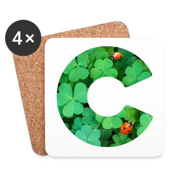 Shamrocks C - Coasters (set of 4) - white - Front