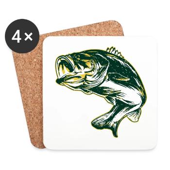 Fisch - Untersetzer (4er-Set) - Weiß - Vorne