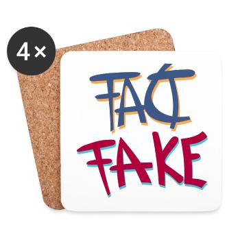 Fait ou faux - telle est la question - Dessous de verre (lot de 4) - blanc - Devant