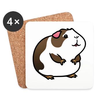 Just cute guinea pig - Coasters (set of 4) - white - Front