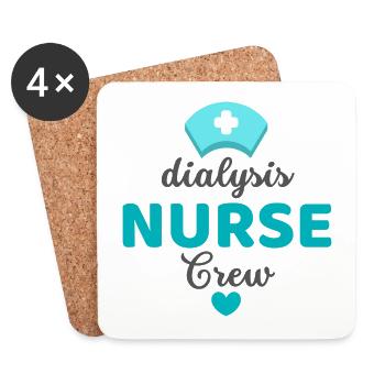 Dialysis Nurse Crew. Heroes of Nephrology - Coasters (set of 4) - white - Front