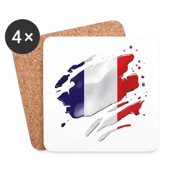 DRAPEAU DE LA FRANCE DRAPEAU FRANCE - Dessous de verre (lot de 4) - blanc - Devant