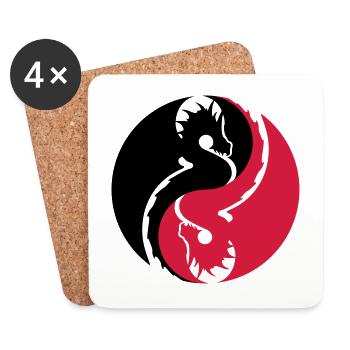 Dragon - Coasters (set of 4) - white - Front