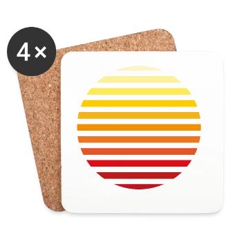 6061912 127615935 Sonnenaufgang - Untersetzer (4er-Set) - Weiß - Vorne