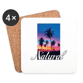 Natural tropical landscape - Coasters (set of 4) - white - Front