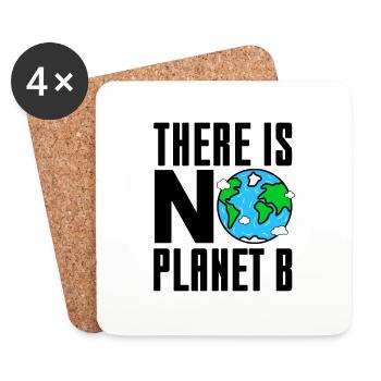 Il n'y a pas de cadeau de la planète B - Dessous de verre (lot de 4) - blanc - Devant