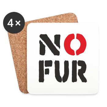 No fur - Coasters (set of 4) - white - Front