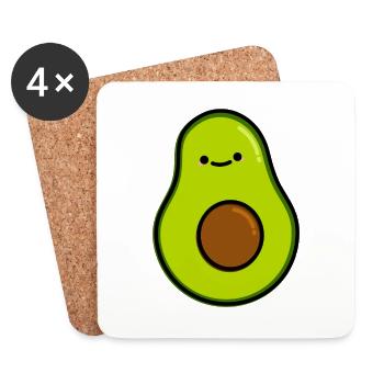 Süße Avocado - Untersetzer (4er-Set) - Weiß - Vorne
