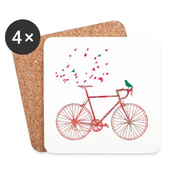 fahrrad e 91 - Untersetzer (4er-Set) - Weiß - Vorne