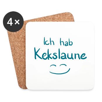 Kekslaune türkis - Untersetzer (4er-Set) - Weiß - Vorne
