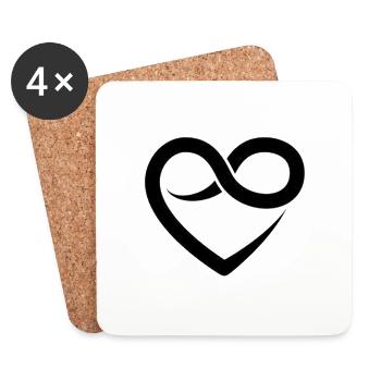 Infinite heart - Coasters (set of 4) - white - Front