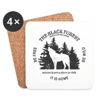 Nature is not a place to visit, it is home - Coasters (set of 4) - white - Front