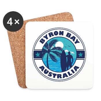 Byron Bay Australien Sommer Surfen Design - Untersetzer (4er-Set) - Weiß - Vorne
