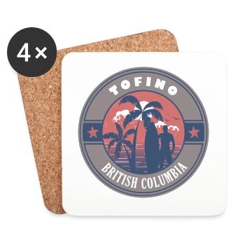 Tofino British Columbia Kanada Sommer Surf Design - Untersetzer (4er-Set) - Weiß - Vorne
