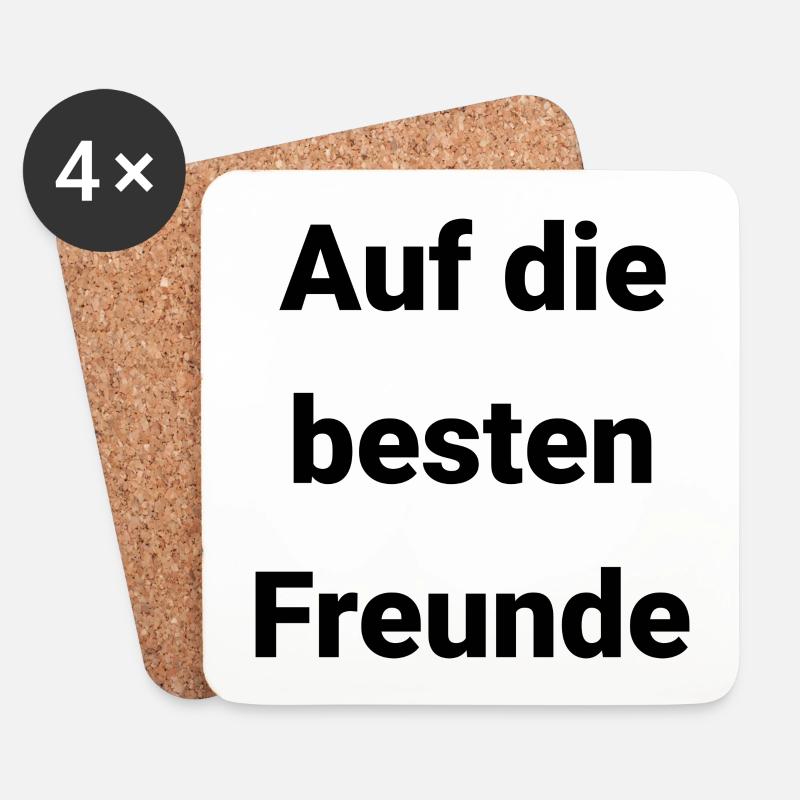 Freunde Freund Männer - Untersetzer (4er-Set) - Weiß