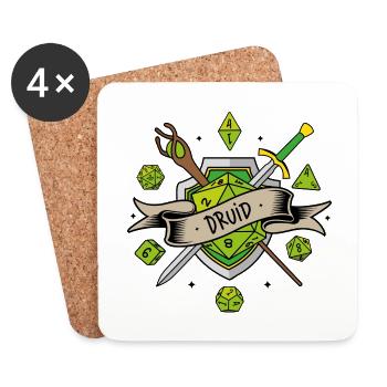 Druid RPG - Dessous de verre (lot de 4) - blanc - Devant