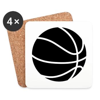 Basketball symbol - Coasters (set of 4) - white - Front