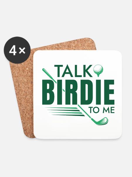 Sprechen Sie Birdie mit mir - Untersetzer (4er-Set) - Weiß