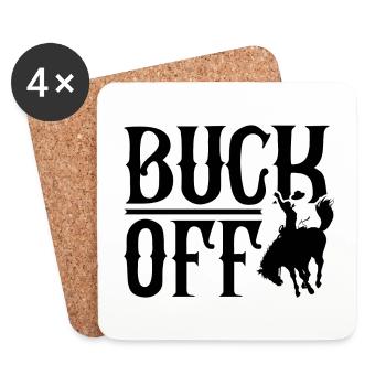 Buck Off - Coasters (set of 4) - white - Front