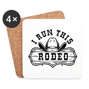 Ich führe dieses Rodeo durch - Untersetzer (4er-Set) - Weiß - Vorne