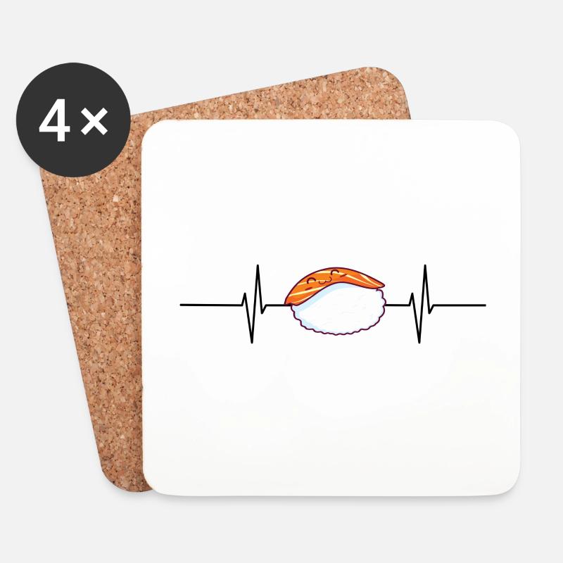 Sushi Liebe - Untersetzer (4er-Set) - Weiß
