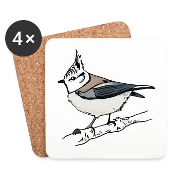 Huppé - Dessous de verre (lot de 4) - blanc - Devant