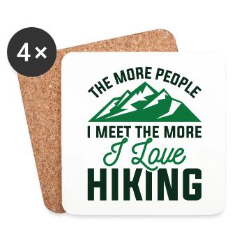 I Love Hiking - Coasters (set of 4) - white - Front