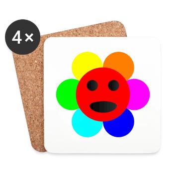 Psycho Flower - Coasters (set of 4) - white - Front