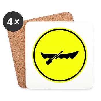 boot Symbol Silhouette - Untersetzer (4er-Set) - Weiß - Vorne