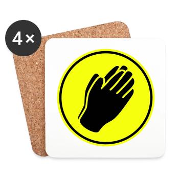 Beten Hände Icon - Untersetzer (4er-Set) - Weiß - Vorne