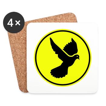 Dove symbol - Coasters (set of 4) - white - Front
