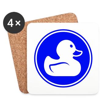 Duck Icon - Coasters (set of 4) - white - Front