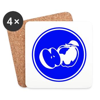 Apfel icon vitamine - Untersetzer (4er-Set) - Weiß - Vorne