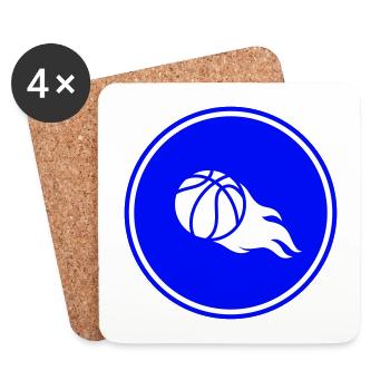 Basketball flame - Coasters (set of 4) - white - Front
