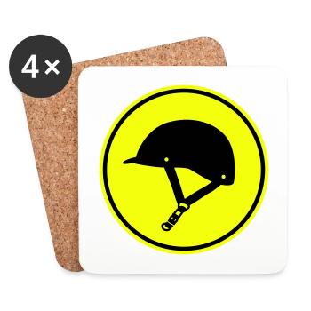 Reiterhut icon - Untersetzer (4er-Set) - Weiß - Vorne